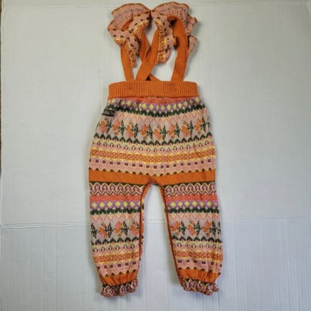 Matilda Jane Pumpkin Pie Romper Girls Size 6-12M Fall Knit One Piece